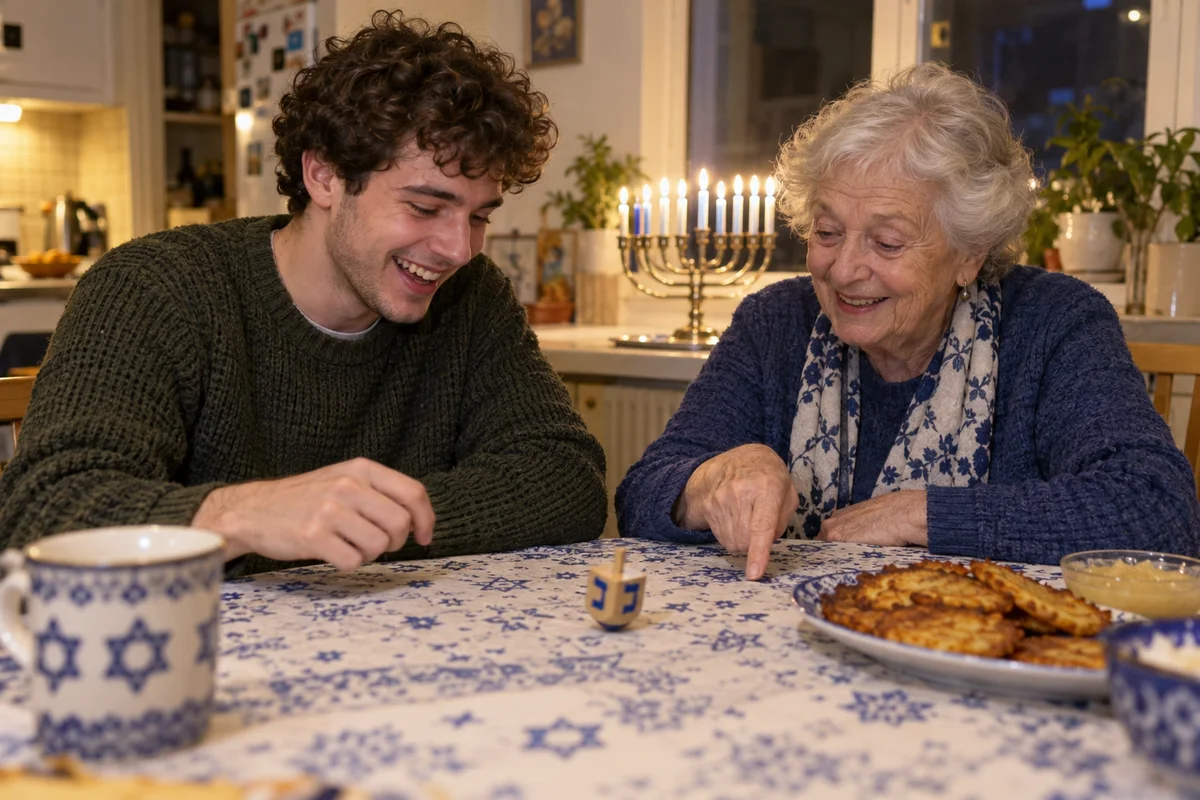 By the Menorah